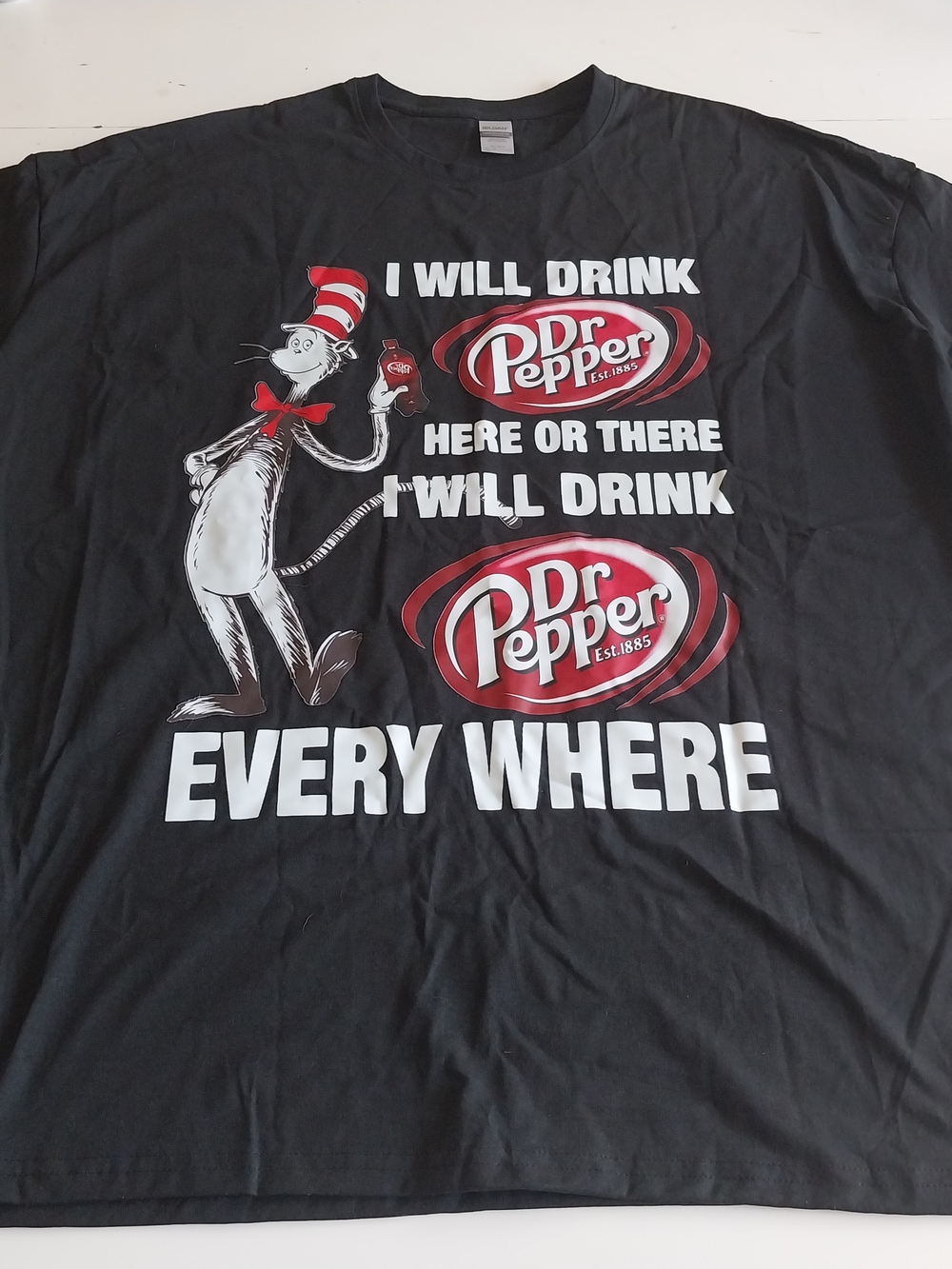 Gildan Black and White Dr. Pepper T Shirt - Mens 3XL NWOT